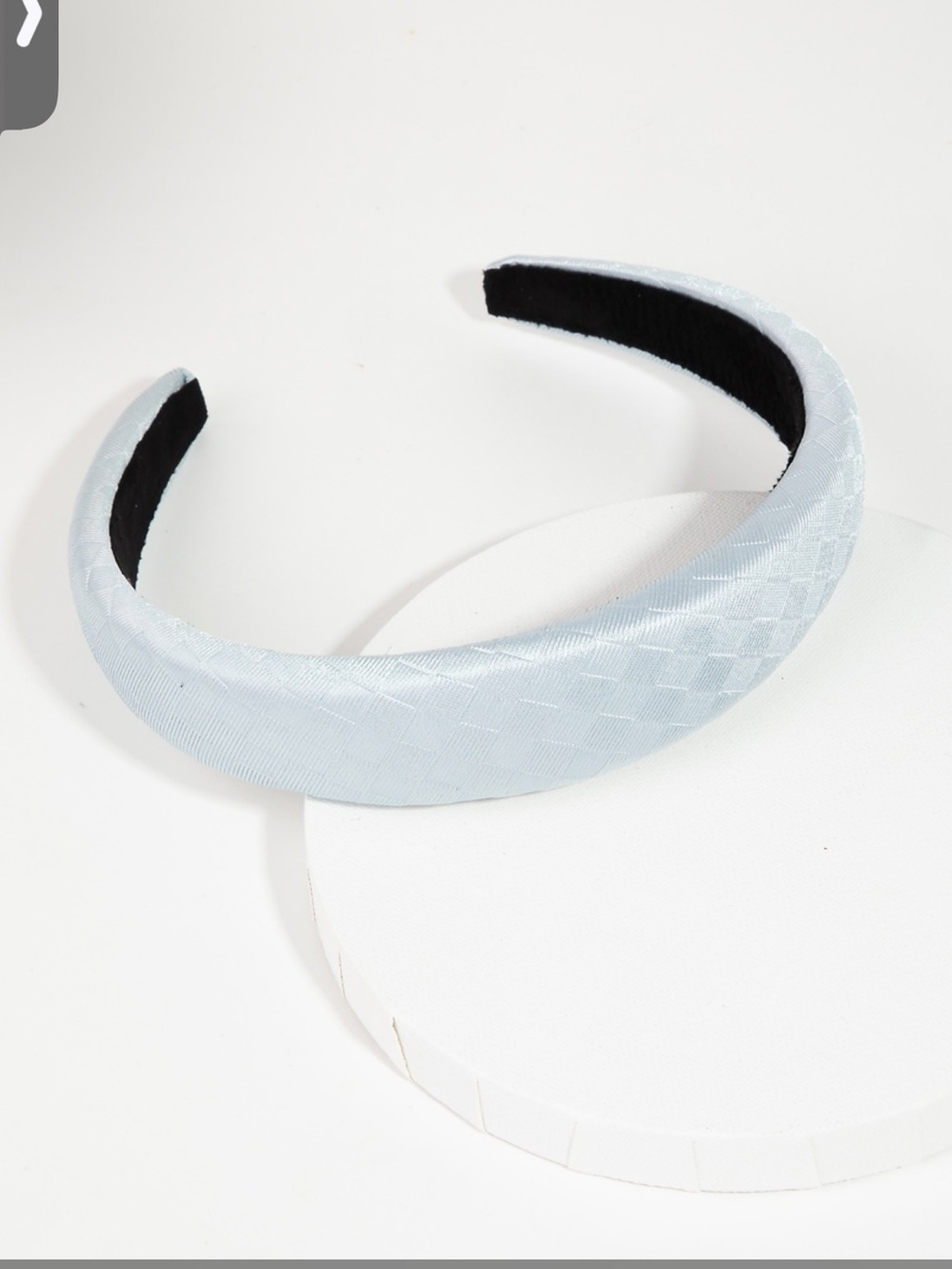 Light Blue Padded Checkered Headband NWT